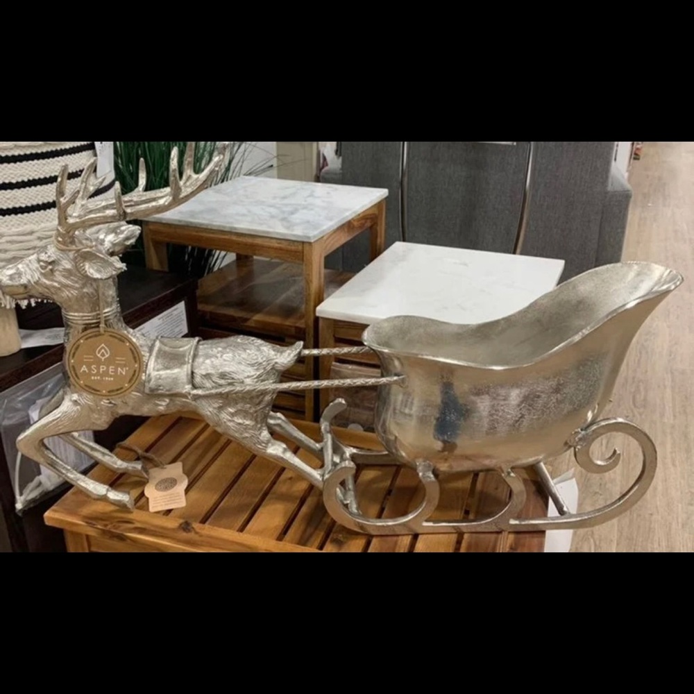 Aspen Reindeer Sleigh metal
